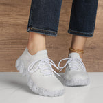 Zapatillas Deportivas de Punto para Mujer, Elevadas, Tallas Grandes