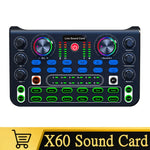 Tarjeta de Sonido HD X60 Profesional para Karaoke, Directos y Grabación