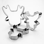 Set de 3 Moldes de Reno para Galletas Navideñas, Acero Inoxidable