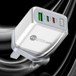 Cargador Doble Carga Rápida 58W, 2 PD + QC3.0