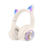 Auriculares Bluetooth AKZ-51 con Diseño de Mascota, Diadema, Batería de Larga Duración, Plegables