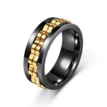 Anillo Giratorio Antiestrés, Diseño de Engranaje y Flor