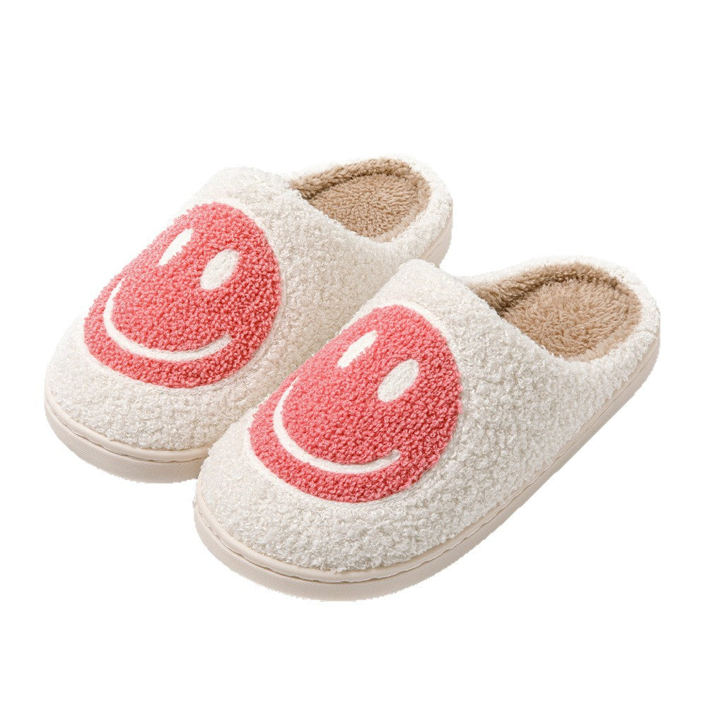 Zapatillas de Casa de Franela con Diseño de Sonrisa, Invierno