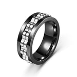 Anillo Giratorio Antiestrés, Diseño de Engranaje y Flor