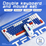 T-WOLF TF610 Set de Teclado y Ratón Gaming, Estilo Mecánico, con Cable