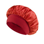 Gorro de Baño de Satén Ancho, Color Liso, para Dormir y Cuidado del Cabello