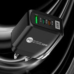Cargador Doble Carga Rápida 58W, 2 PD + QC3.0