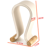 Soporte de Madera de Nogal para Auriculares, Elegante Diseño en U