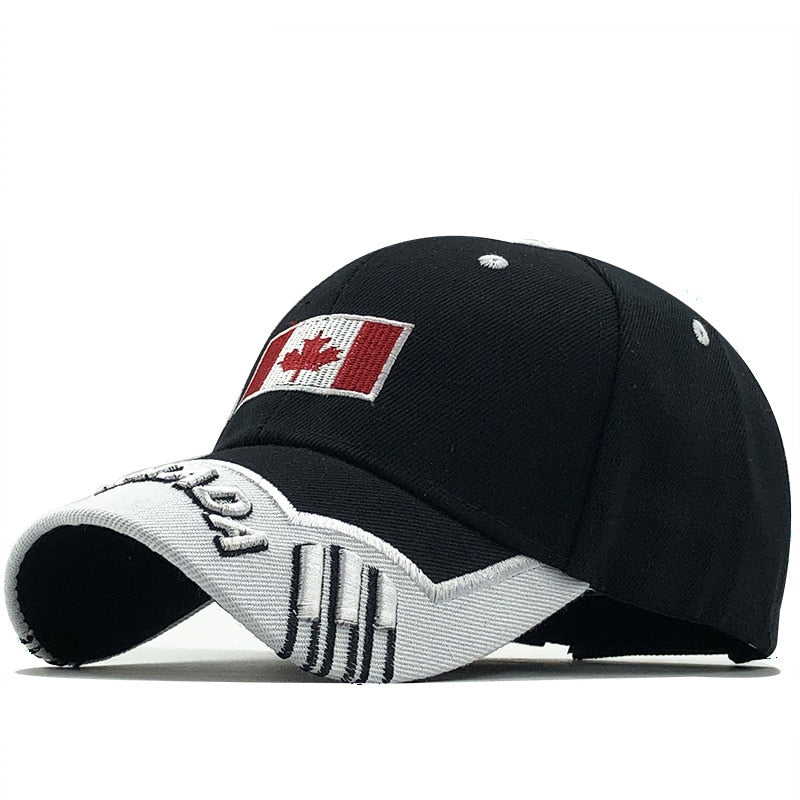 Gorra de Béisbol con Bandera de Canadá, Ajustable, para Pesca y Uso Diario