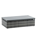 Set de Muebles de Exterior de Ratán Sintético, 5 Piezas, con Mesa de Centro