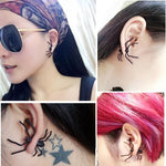 Pendientes de Araña Negra 3D, Diseño Terrorífico para Halloween