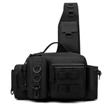 Mochila de Pesca para Hombre, con Portacañas, Bolsa para Cebo y Diseño Bandolera