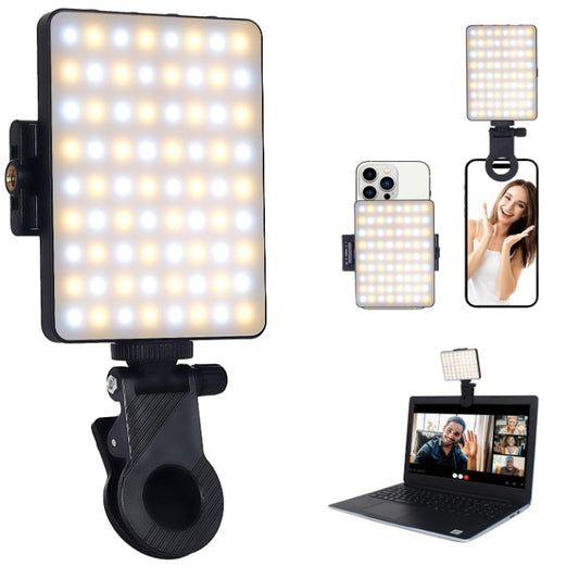 Luz LED de Relleno con Pinza para Videollamadas, Streaming y Fotografía