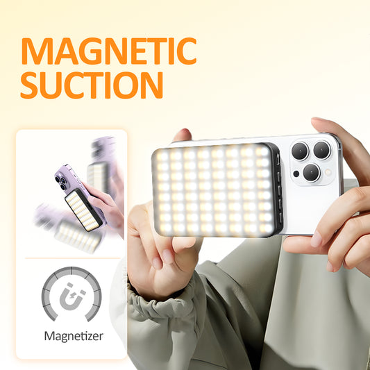 Luz de Relleno LED Magnética para Videollamadas, Fotografía y Streaming, Modelo XJ77