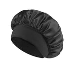 Gorro de Baño de Satén Ancho, Color Liso, para Dormir y Cuidado del Cabello