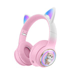 Auriculares Bluetooth AKZ-51 con Diseño de Mascota, Diadema, Batería de Larga Duración, Plegables