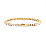 Pulsera Tenis Hip-Hop 3-5mm, Acero Inoxidable con Circonitas