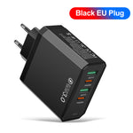 Cargador de Móvil 4 en 1, 2 USB + 2 PD, Carga Rápida