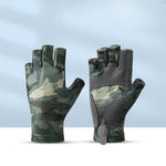 Guantes de Pesca de Medio Dedo, Tejido Frío y Transpirable