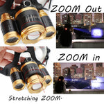 Linterna Frontal LED de Alta Potencia, para Camping y Pesca Nocturna