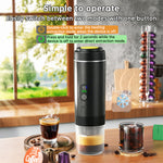 Máquina de Café Espresso Portátil con Pantalla Digital, 3 en 1, para Viaje y Camping