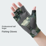 Guantes de Pesca de Medio Dedo, Tejido Frío y Transpirable