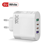 Cargador de Móvil 2 USB + Type-C, 30W