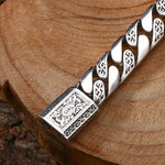Pulsera Cadena Cubana Gruesa, Estilo Plata Tailandesa Envejecida, para Hombre