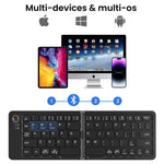 Teclado Bluetooth Plegable Ultrafino, Recargable, Conexión con un Solo Clic
