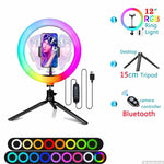 Aro de Luz RGB para Streaming y Fotografía, 10 y 12 Pulgadas