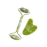 Rodillo de Jade Xiuyan para Masaje Facial, Set de Gua Sha con Doble Cabezal
