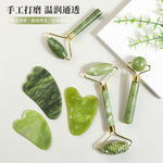 Rodillo de Jade Xiuyan para Masaje Facial, Set de Gua Sha con Doble Cabezal