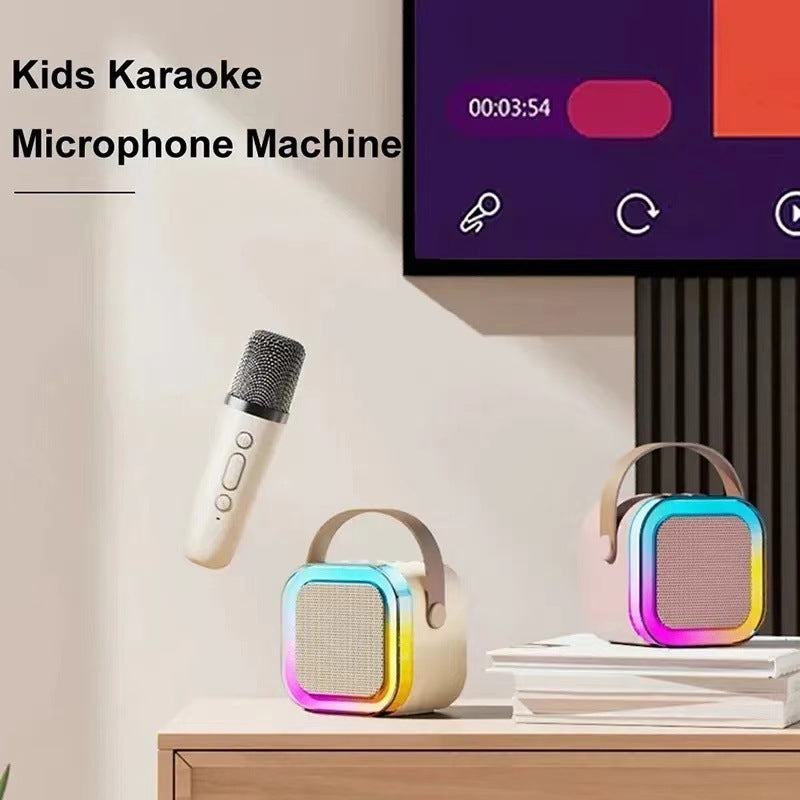 Altavoz Karaoke con Micrófono Bluetooth K12, Portátil, para Interior y Exterior