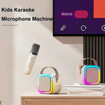 Altavoz Karaoke con Micrófono Bluetooth K12, Portátil, para Interior y Exterior
