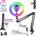 Aro de Luz RGB para Streaming y Fotografía, 10 y 12 Pulgadas