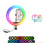 Aro de Luz RGB para Streaming y Fotografía, 10 y 12 Pulgadas