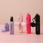 Mini Perfumero Decantador de Bolsillo 5ml, Colgante Peludo para Bolso