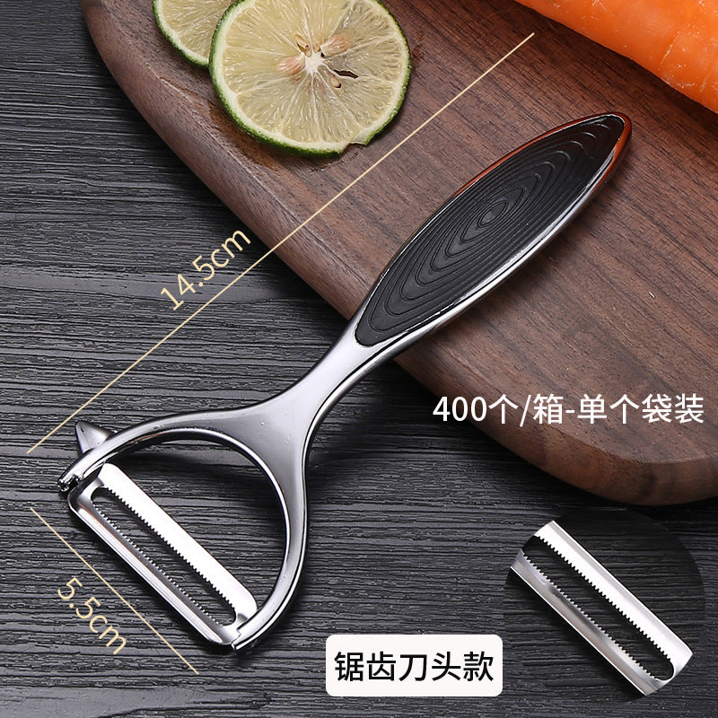 Pelador de Verduras y Frutas de Acero Inoxidable, Mango Ergonómico
