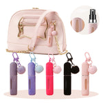 Mini Perfumero Decantador de Bolsillo 5ml, Colgante Peludo para Bolso