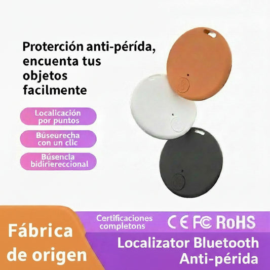 Localizador Bluetooth Antipérdida para Llaves, Móvil y Mascotas, Redondo