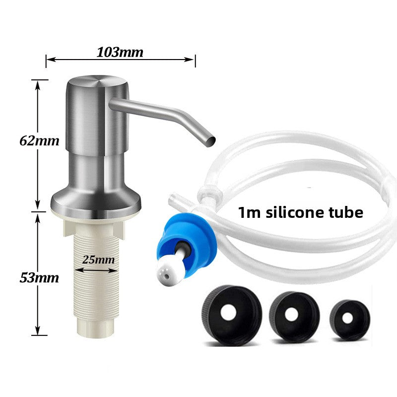 Dispensador de Jabón de Pared con Pulsador, Acero Inoxidable