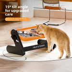 Comedero Elevado Ajustable en Altura, Acero Inoxidable, para Perros y Gatos