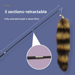 Varita Interactiva Extensible para Gatos con Cabezales Intercambiables